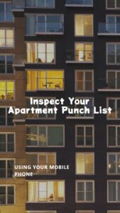 Apartment Inspection Punch list