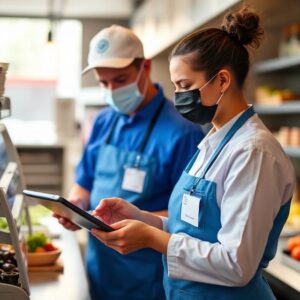 Environmental Health Officer Inspection to ensure compliance with food safety laws